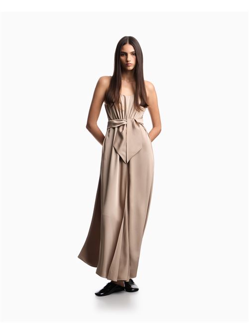 abito in twill crepe con fusciacca Emporio Armani | EW003317 AF220495U6155